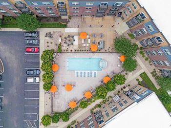 An aerial view